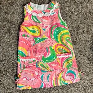 Lilly Pulitzer Little Lilly Classic Shift Dress, Girls Sz 5, multi all nighter